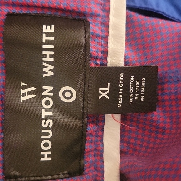 Houston White Pink & Blue Pattern Straight Leg, Elastic Waist Trouser S: XL, NWT - Picture 10 of 10